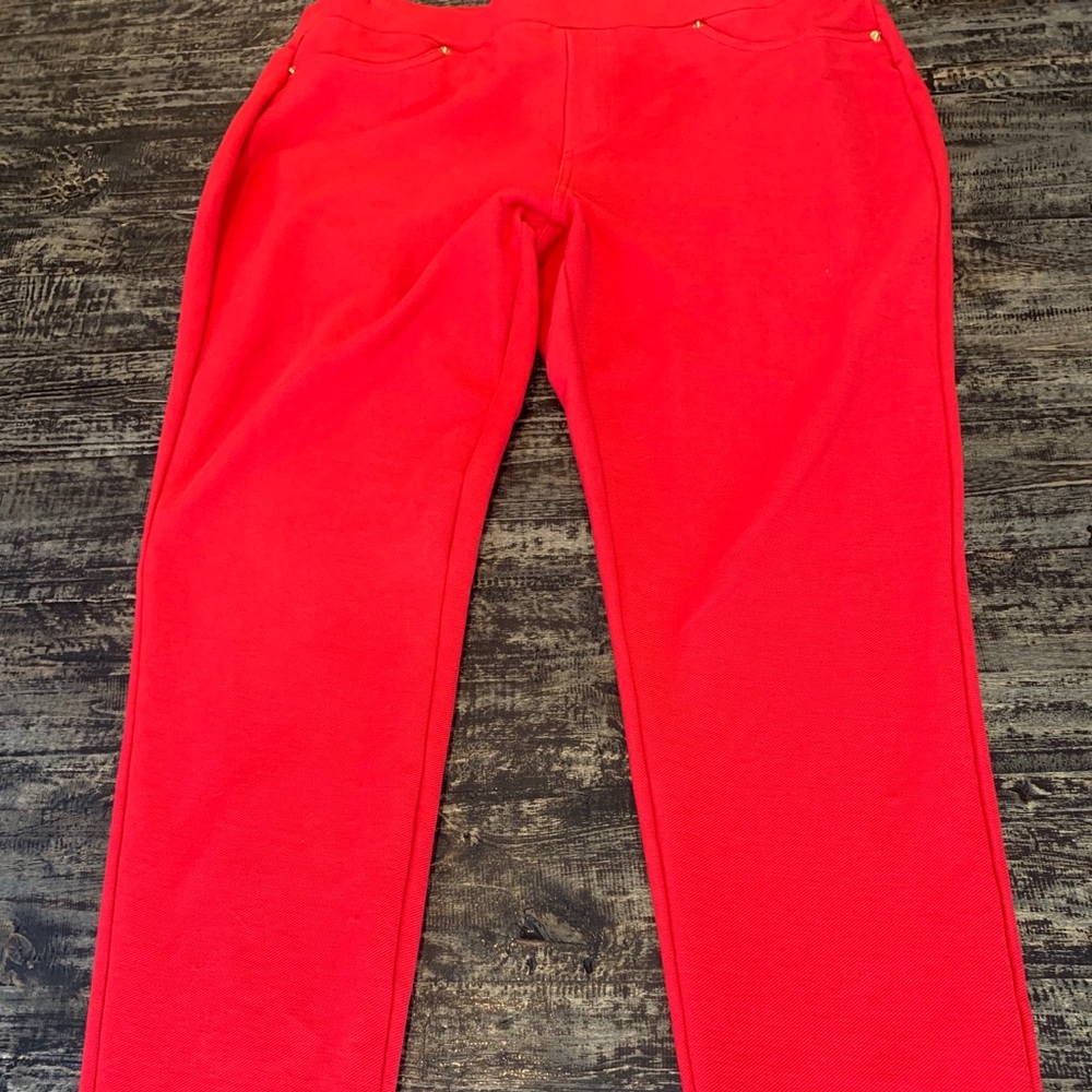 MICHAEL KORS red stretch pant/jean. XL NWOT